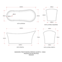 Ver mais imagens de Banheira Freestanding Imersão Acrílico 165 Cm Azurita Pingoo.casa - Cinza