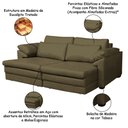 Ver imagem 3 de Sofá Decorativo Sala de Estar Marselha Retratil Manual 4 Lugares 250cm Couro Fendi - Mozzelar
