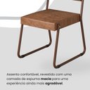 Ver imagem 6 de Conjunto Sala de Jantar Mesa 160x90cm Base Império Tampo MDF Napoli Marrom