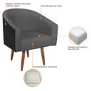 Ver imagem 6 de Poltrona Luiza Pés Palito Factor Preto e Linho - Doce Sonho Móveis POLTRONAS POLTRONAS PARA SALA POL