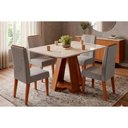 Ver imagem 1 de Mesa Sala Celeste 120 + 4 Cad Lia Freijo DJ Móveis