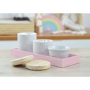 Ver imagem 7 de Kit Higiene Pequeno Madeira Bebê Menina Rosa Póa K019