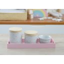 Ver imagem 3 de Kit Higiene Pequeno Madeira Bebê Menina Rosa Póa K019