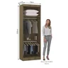 Guarda Roupa Modulado 79cm 2 Portas Paris Avelã/Branco Luciane Móveis - 2