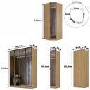 Ver mais imagens de Guarda Roupa Modulado 8 Portas com Reflecta e Led 100% Mdf Cor:olmo
