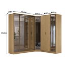 Ver imagem 3 de Guarda Roupa Modulado 8 Portas com Reflecta e Led 100% Mdf Cor:olmo