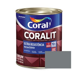 Esmalte Coralit Ultra Resistência Alto Brilho Cinza Escuro 3,6 Litros Coral