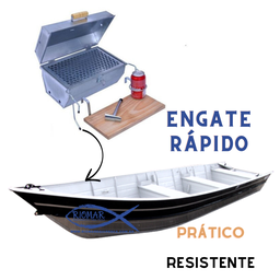 CHURRASQUEIRA BAFO P/ BARCO MAIS TÁBUA DE CORTE + ESCAMADOR - 6
