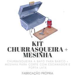 CHURRASQUEIRA BAFO P/ BARCO MAIS TÁBUA DE CORTE + ESCAMADOR - 7