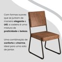 Ver imagem 7 de Conjunto Sala de Jantar Mesa 160x90cm Base Império Tampo MDF Laca com Vidro Napoli Preto/Marrom