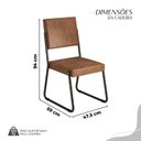 Ver imagem 4 de Conjunto Sala de Jantar Mesa 160x90cm Base Império Tampo MDF Laca com Vidro Napoli Preto/Marrom
