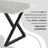 Conjunto Sala de Jantar Mesa 160x90cm Base Império Tampo Mdf Laca com Vidro Napoli - 10