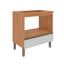 Ver imagem 1 de Balcão Armário Cooktop 4 Bocas 1 Gaveta Macadâmia