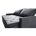 Ver imagem 4 de Sofá Sem Caixa Retrátil e Reclinável 1,65m Cama inBox Loft Linho Cinza Escuro