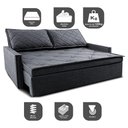 Ver imagem 3 de Sofá Sem Caixa Retrátil e Reclinável 1,65m Cama inBox Loft Linho Cinza Escuro