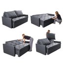 Ver imagem 7 de Sofá Sem Caixa Retrátil e Reclinável 1,65m Cama inBox Loft Linho Cinza Escuro