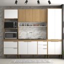 Ver imagem 1 de Cozinha Armário Modulado 4 Peças 240 Cm Comprimento Ágata