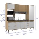 Ver imagem 4 de Cozinha Armário Modulado 4 Peças 240 Cm Comprimento Ágata