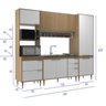 Cozinha Armário Modulado 4 Peças 240 Cm Comprimento Ágata - 4