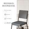 Conjunto Sala de Jantar Mesa 160x90cm Base Império Tampo Mdf Laca com Vidro Napoli - 11