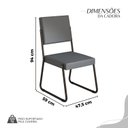 Ver imagem 4 de Conjunto Sala de Jantar Mesa 160x90cm Base Império Tampo Mdf Laca com Vidro Napoli