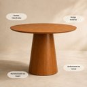 Ver imagem 5 de Mesa de Jantar Redonda Austrália Madeira Pinhão 1.40m