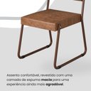 Ver imagem 6 de Conjunto Sala de Jantar Mesa 160x90cm Base Império Tampo MDF Laca com Vidro Napoli Marrom