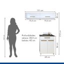 Ver mais imagens de Lavanderia Modulada 2 Armários Aéreo e Balcão Magé