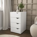 Ver imagem 2 de Gaveteiro Porto 4 Gavetas 40250684 Branco - Politorno
