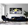 Quadro decorativo Ronaldo Fenômeno 130x60 Moldura Preta 2x2 - 4