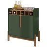 Barzinho Com 2 Portas e Adega Para Sala de Jantar 50522 Verde Oliva Cedro DCASA - 1