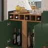 Barzinho Com 2 Portas e Adega Para Sala de Jantar 50522 Verde Oliva Cedro DCASA - 7