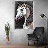 Quadro Decorativo Cavalo Sala Quarto Moldura Cx Alta 100x66 Titulos Moldura Branca - 2