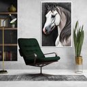 Ver imagem 4 de Quadro Decorativo Cavalo Sala Quarto Moldura Cx Alta 100x66 Titulos Moldura Branca