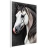Quadro Decorativo Cavalo Sala Quarto Moldura Cx Alta 100x66 Titulos Moldura Branca - 5