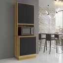 Ver imagem 4 de Torre Quente Cozinha MDP e PVC Barcelona Sallêto Móveis 200,5x70x43,5 Cinza