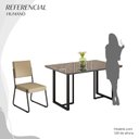 Ver imagem 5 de Conjunto Sala de Jantar Mesa 120x90cm Base Lunna Tampo MDF Laca com Vidro Napoli Preto/Creme