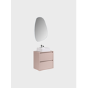 Ver imagem 5 de Gabinete para Banheiro com Cuba e Espelheira Organica 60cm Mdf Rosa Dubai - On Móveis