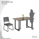 Ver imagem 5 de Conjunto Sala de Jantar Mesa 120x90cm Base Lunna Tampo MDF Laca com Vidro Napoli Preto/Grafite