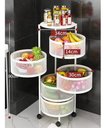 Ver imagem 2 de Carrinho Organizador de Cozinha 5 Níveis Dobrável com Rodas:branco