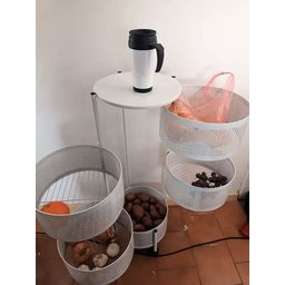 Carrinho Organizador de Cozinha 5 Níveis Dobrável com Rodas:branco - 6