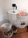 Ver imagem 6 de Carrinho Organizador de Cozinha 5 Níveis Dobrável com Rodas:branco
