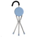 Ver imagem 1 de Bengala Banco Banqueta Cadeira Assento Dobravel Apoio Ortopedico Alça 2 Em 1 Tripe Idoso Descanso Fi