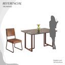 Ver imagem 5 de Conjunto Sala de Jantar Mesa 120x90cm Base Lunna Tampo MDF Laca com Vidro Napoli Marrom
