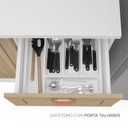 Ver mais imagens de Cozinha Pérola 4 Peças Torre Quente Aéreo 3 Portas e Balcão 2 Gavetas 3 Portas com Tampo Yescasa