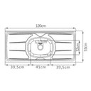Ver imagem 3 de Balcão de Cozinha com Pia Inox 120cm 03 Portas 02 Gavetas Intenza Freijó Off White Nicioli Ghelplus