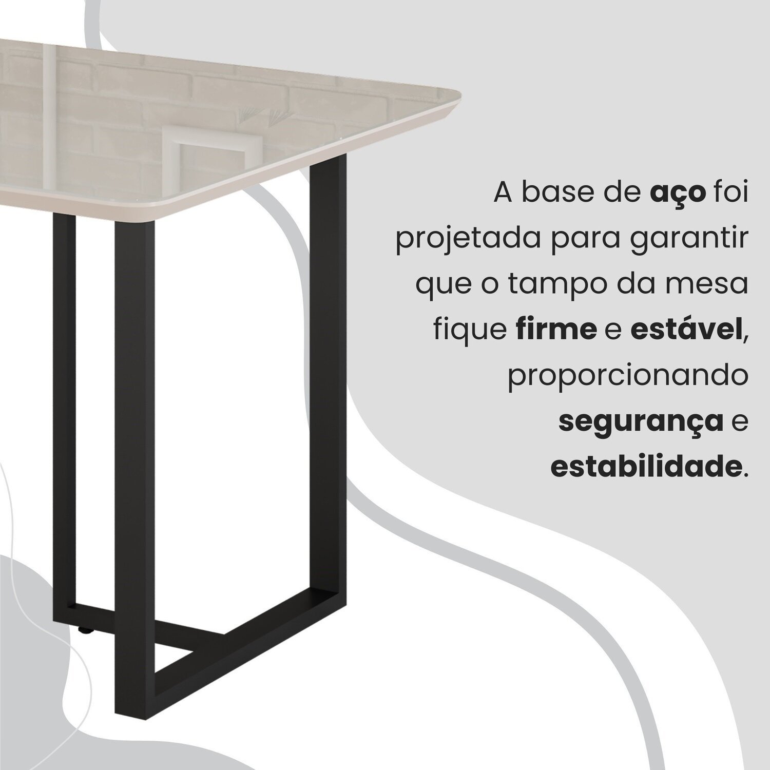 Conjunto Sala de Jantar Mesa 120x90cm Base Lunna Tampo Mdf Laca com Vidro Napoli - 10