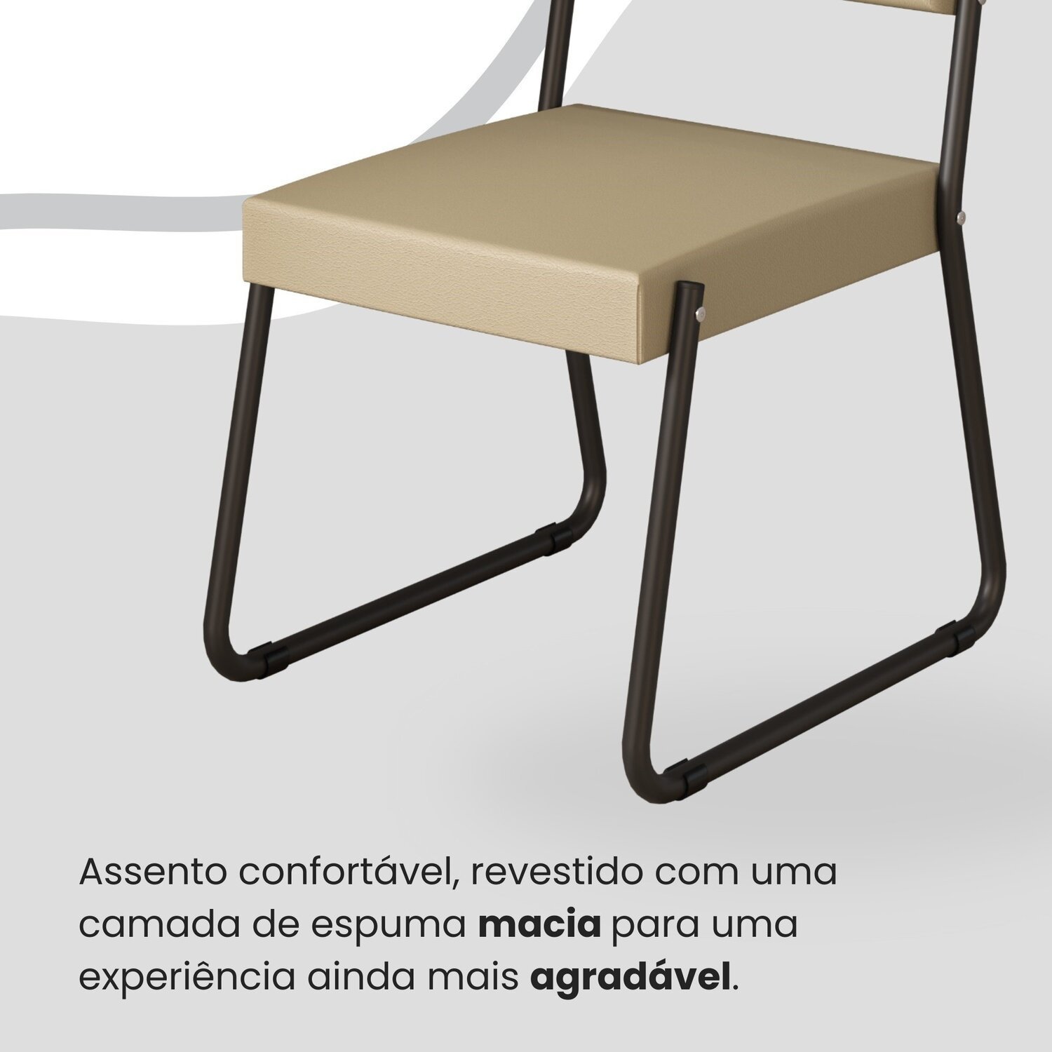 Conjunto Sala de Jantar Mesa 120x90cm Base Lunna Tampo Mdf Laca com Vidro Napoli - 6