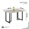 Conjunto Sala de Jantar Mesa 120x90cm Base Lunna Tampo Mdf Laca com Vidro Napoli - 3