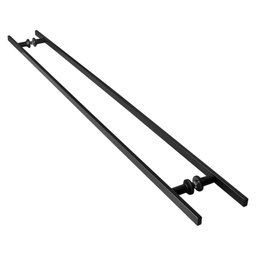 Puxador De Porta Preto Inox Vidro Pivotante 180 cm M.S - 8